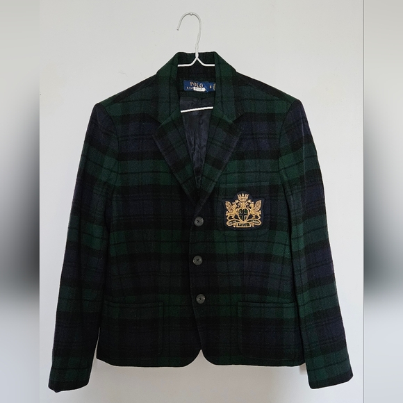 Polo Ralph Lauren plaid blazer size 6 - Picture 1 of 7